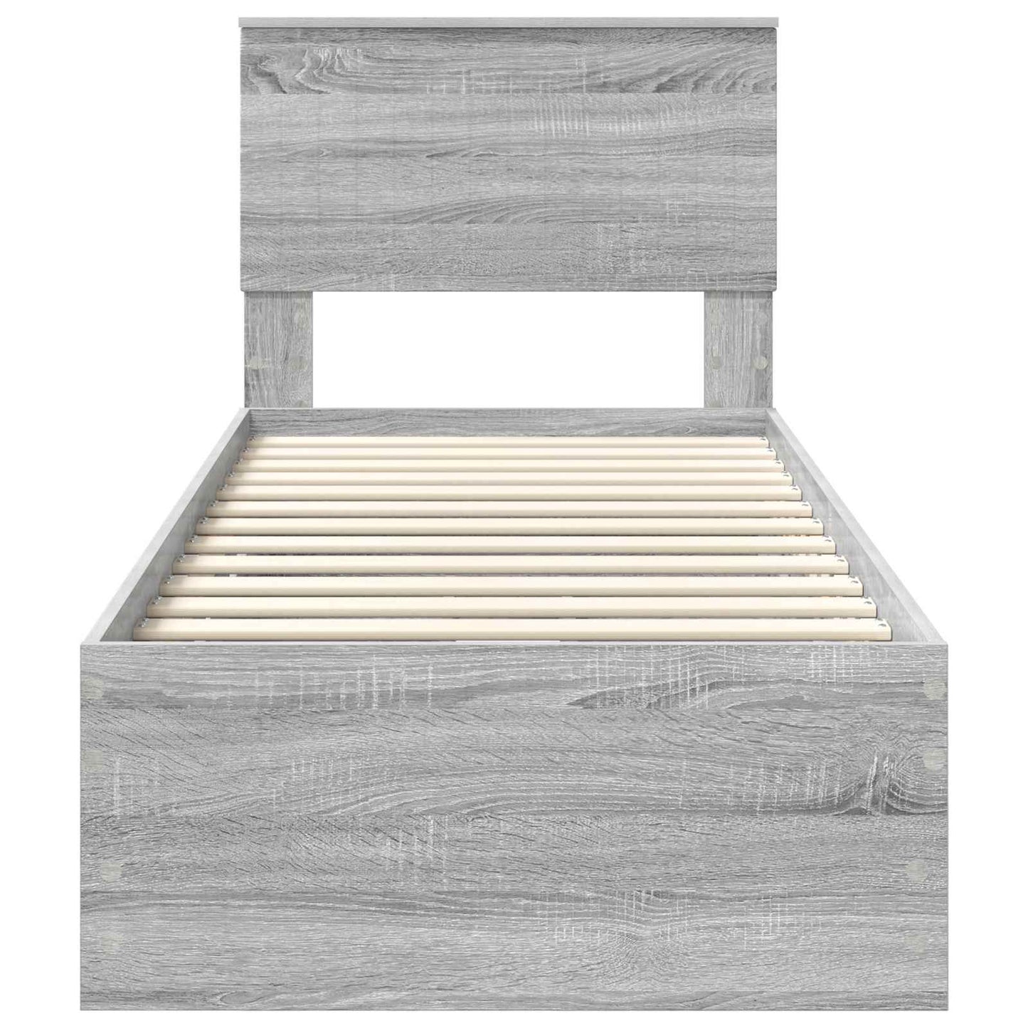 Struttura del letto con cassetto Grigio Sonoma 75 x 190 cm | homemem39