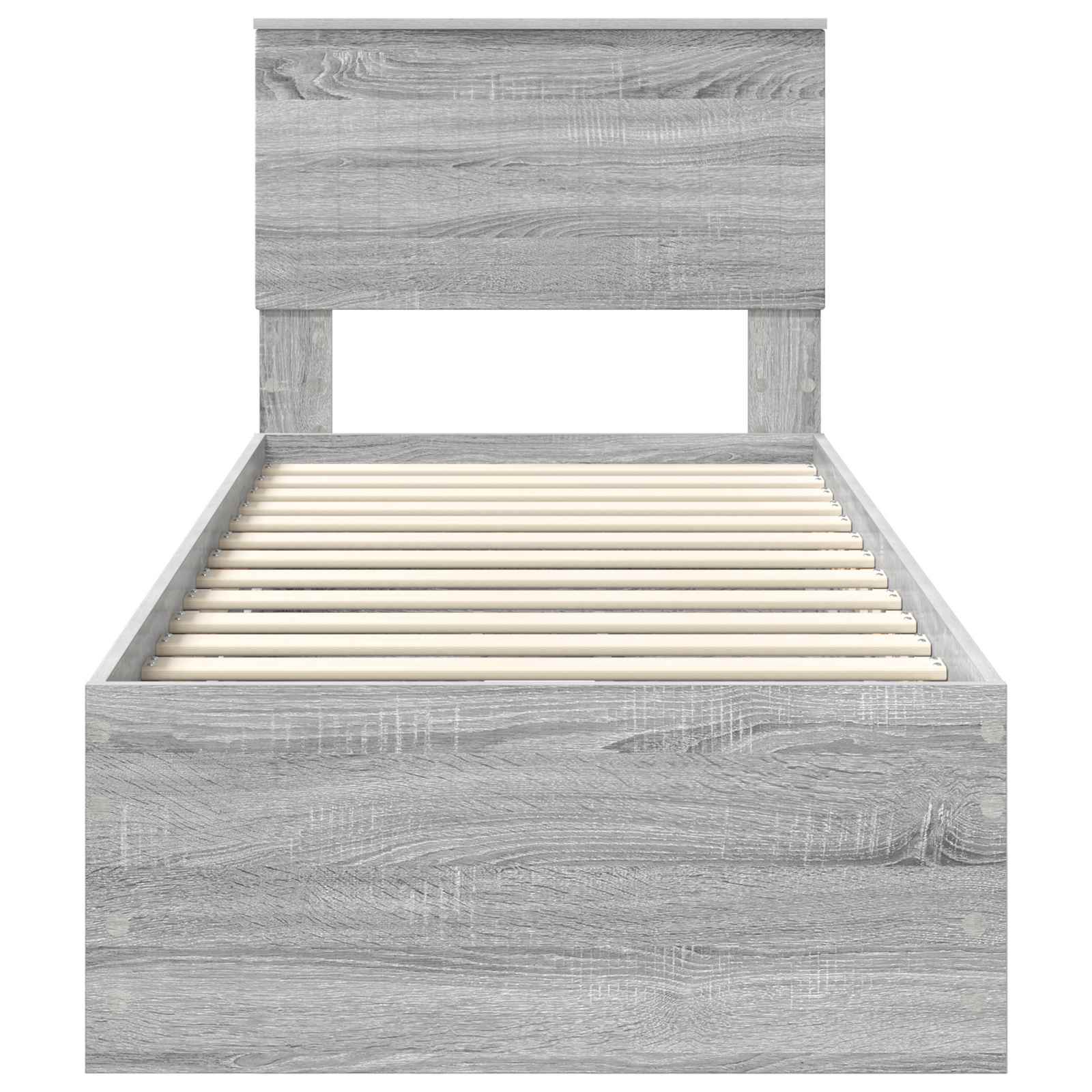 Struttura del letto con cassetto Grigio Sonoma 75 x 190 cm | homemem39