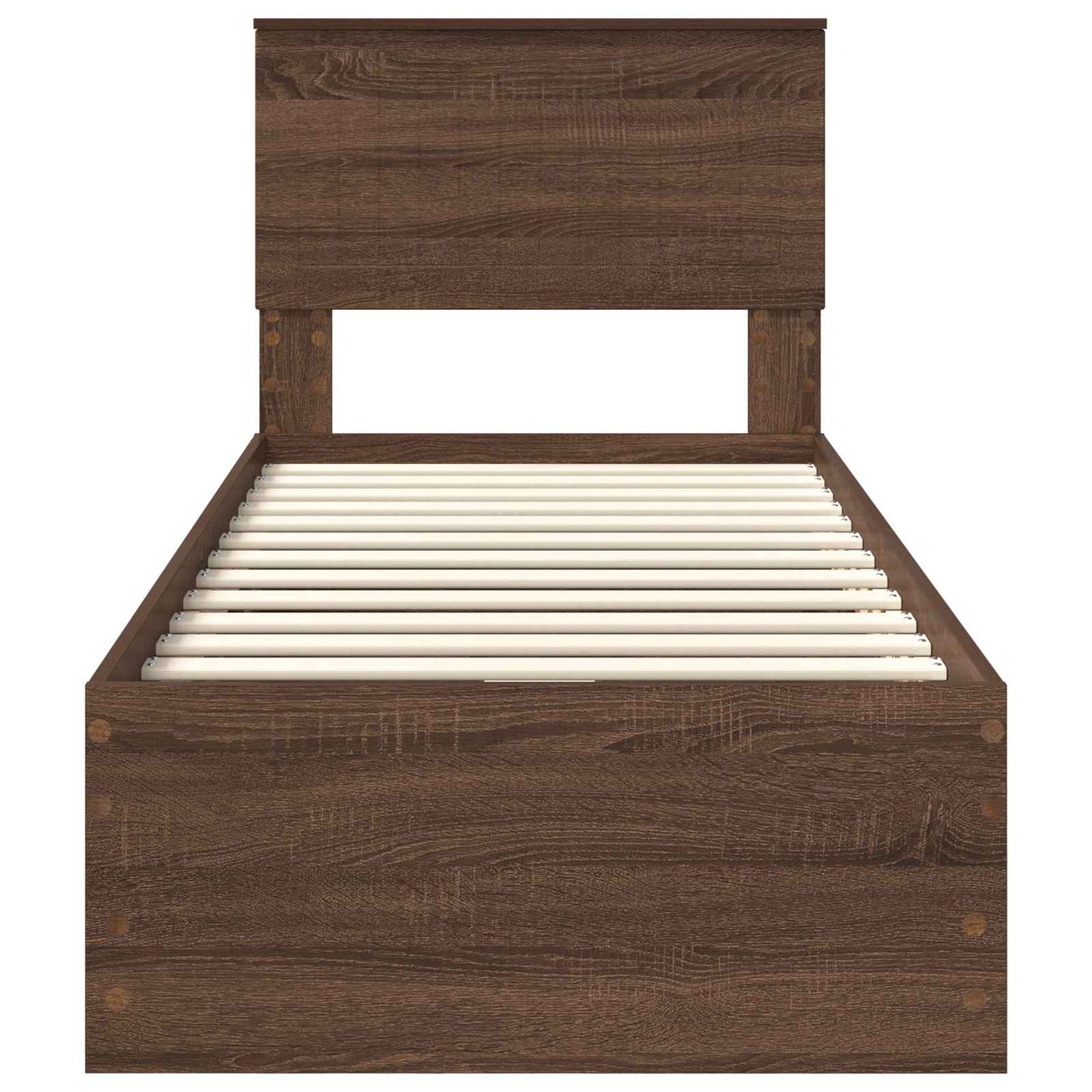 Struttura del letto con cassetto Rovere Marrone 75 x 190 cm | homemem39