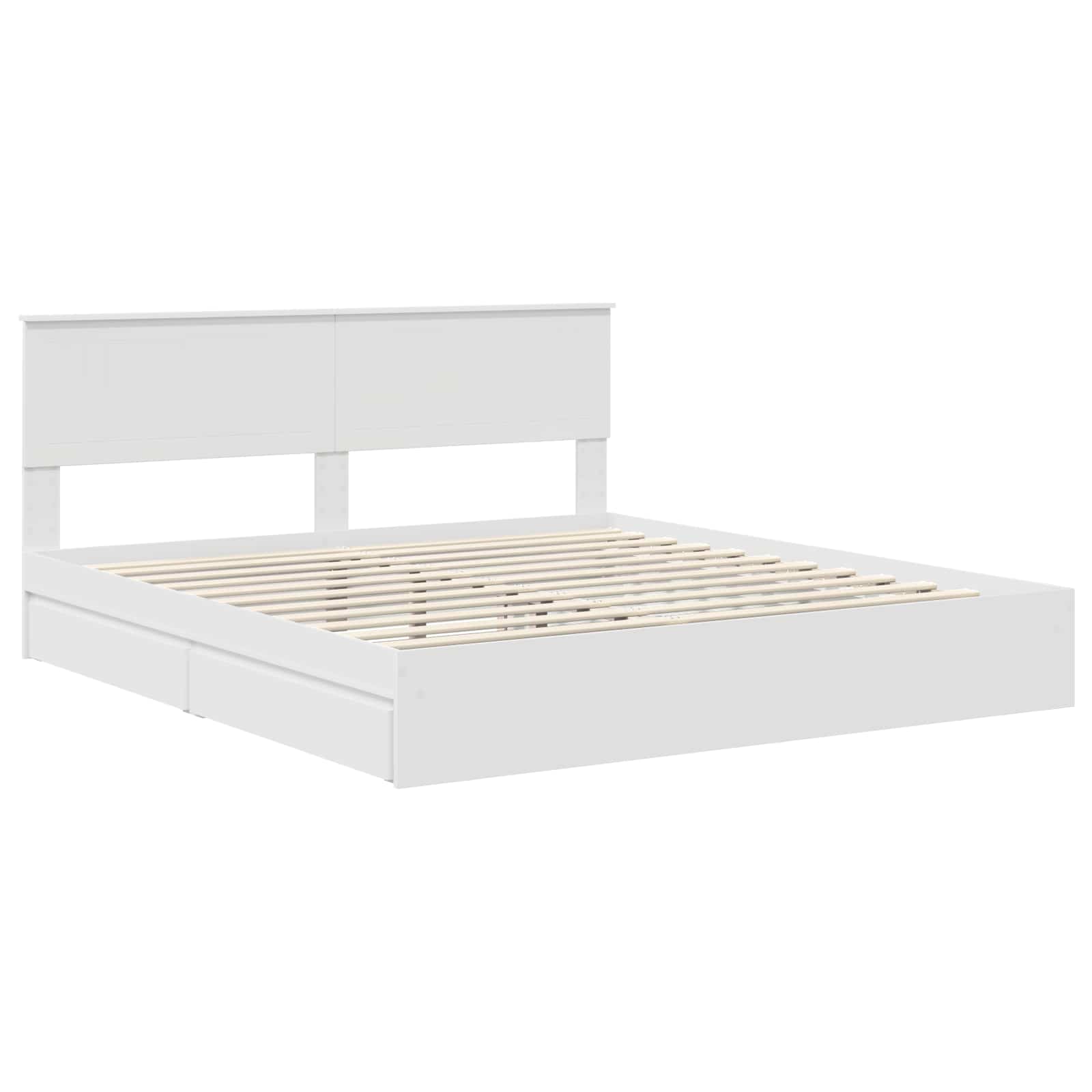 Letto con Contenitore Bianco 180 x 200 cm Legno multistrato | homemem39