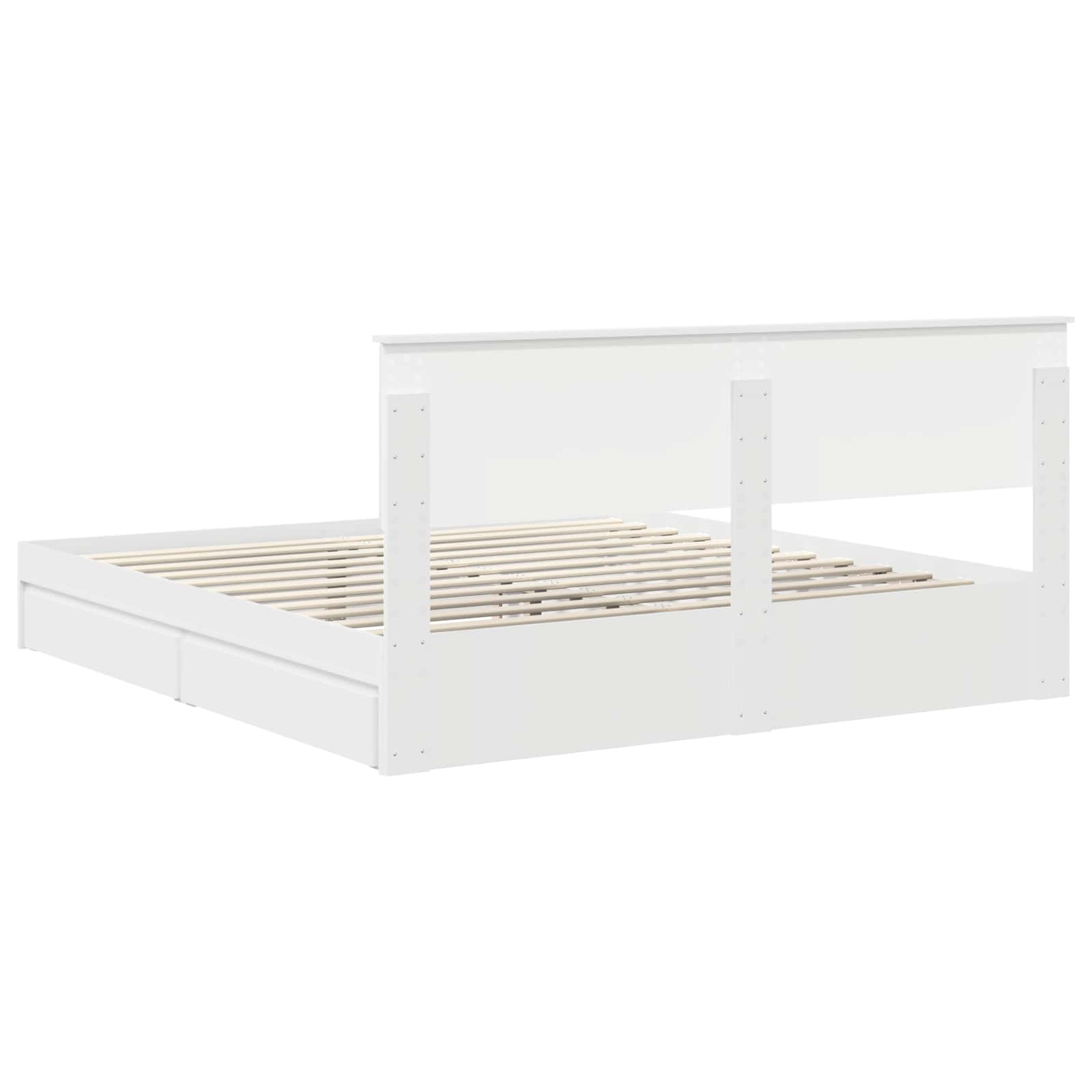 Letto con Contenitore Bianco 180 x 200 cm Legno multistrato | homemem39