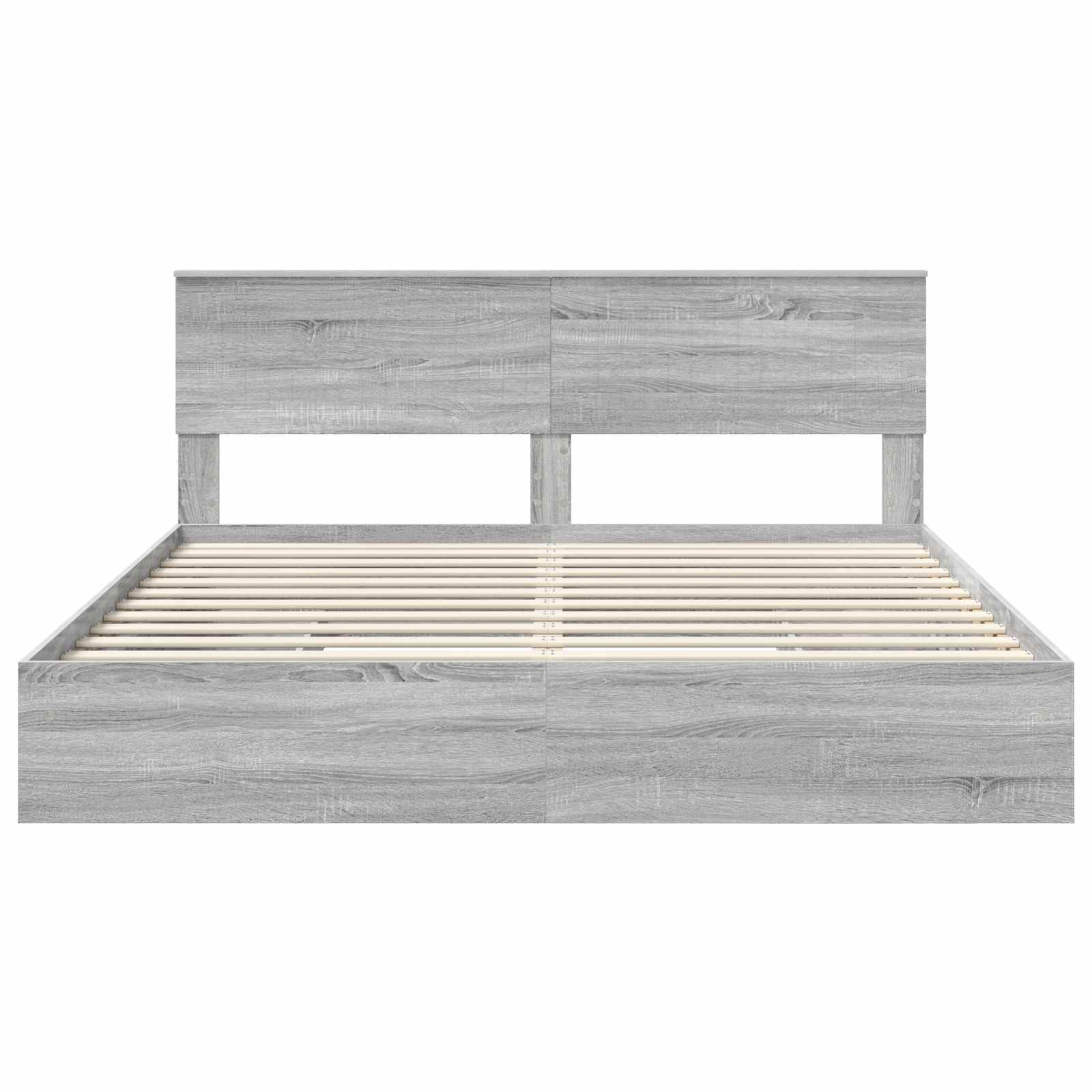 Letto con Contenitore con testiera Grigio Sonoma 180 x 200 cm | homemem39