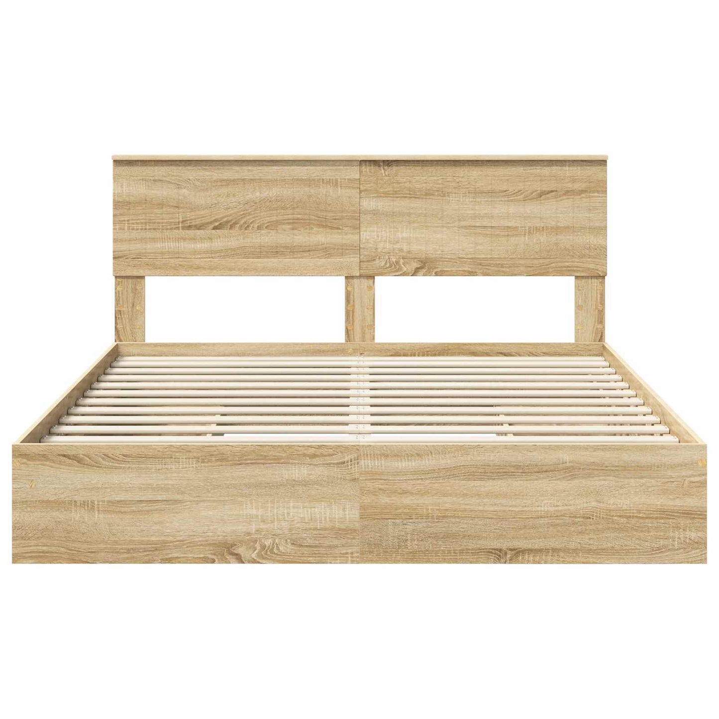 Letto con Contenitore con testiera Rovere Sonoma 160 x 200 cm | homemem39