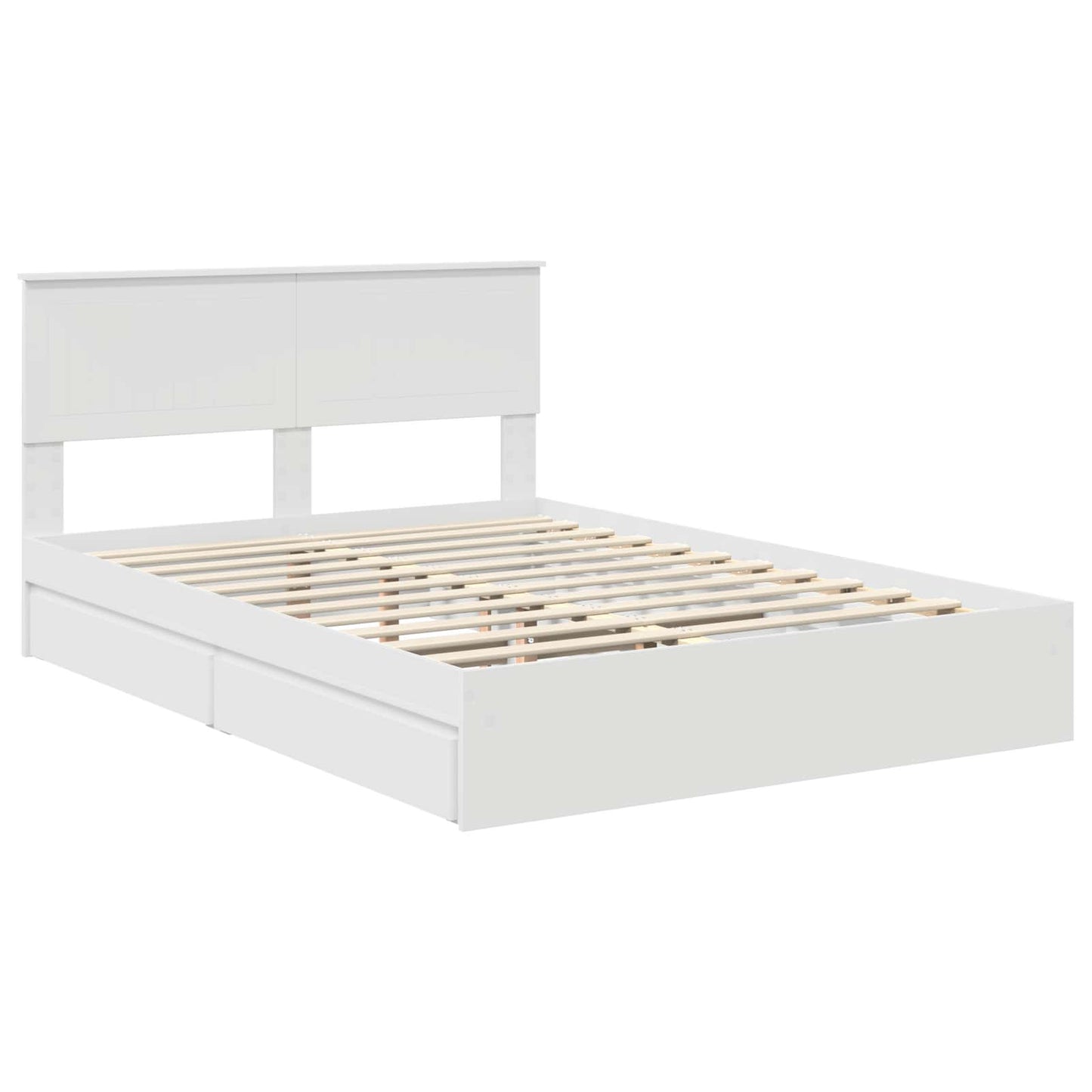 Letto con Contenitore Bianco 140 x 200 cm Legno multistrato | homemem39