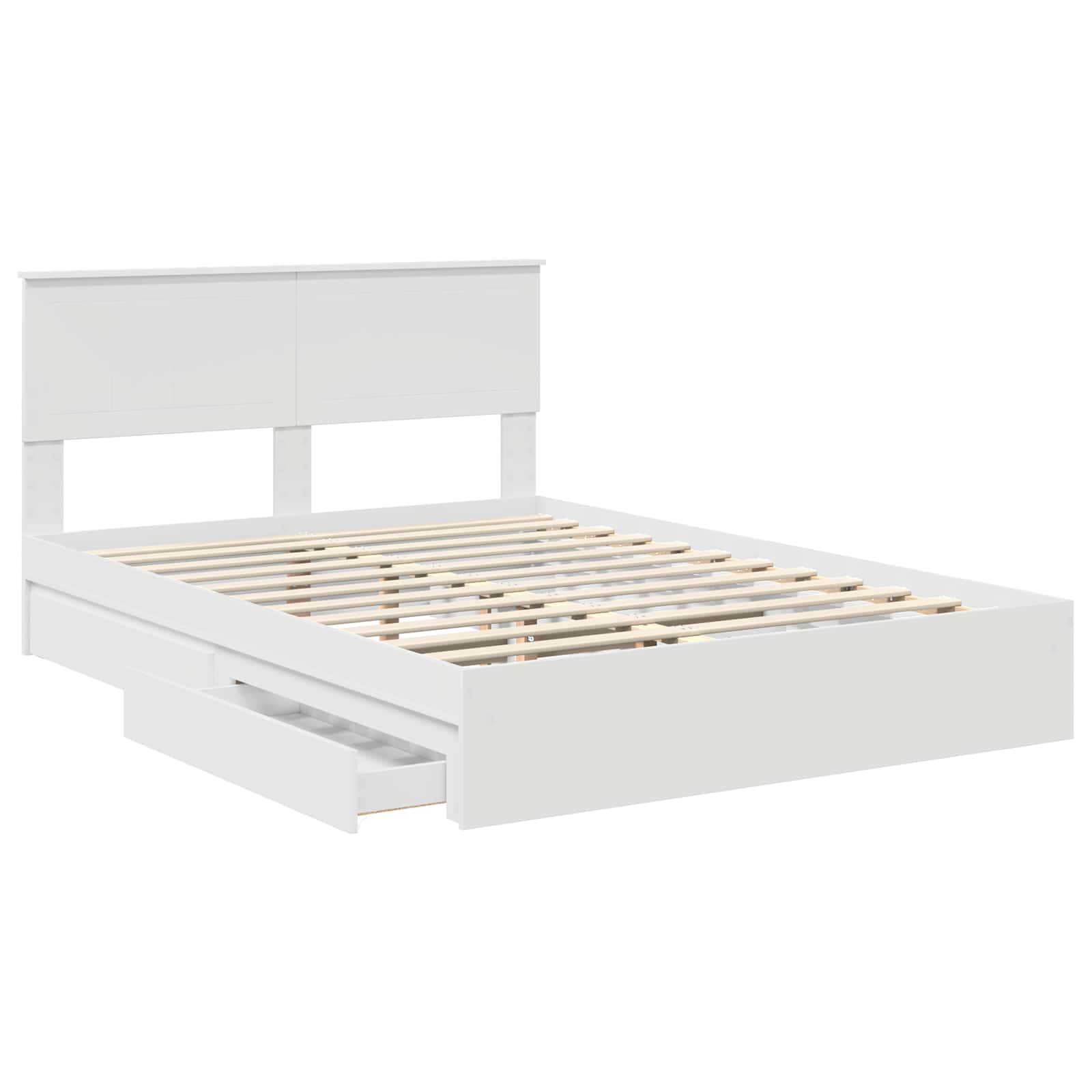 Letto con Contenitore Bianco 140 x 200 cm Legno multistrato | homemem39