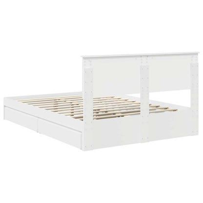 Letto con Contenitore Bianco 140 x 200 cm Legno multistrato | homemem39