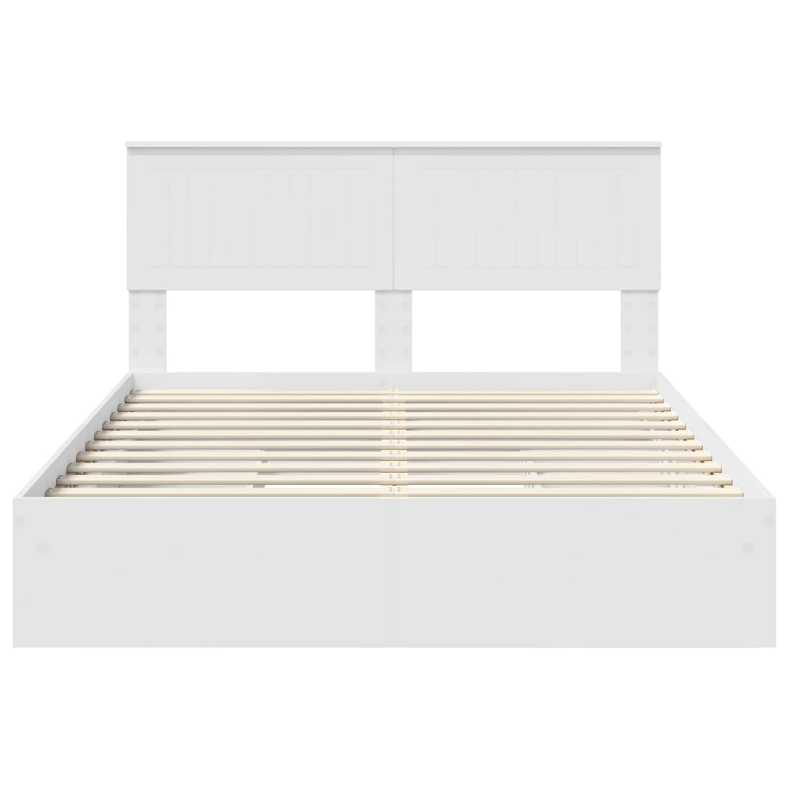 Letto con Contenitore Bianco 140 x 200 cm Legno multistrato | homemem39