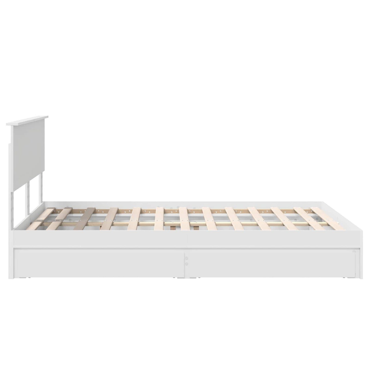 Letto con Contenitore Bianco 140 x 200 cm Legno multistrato | homemem39