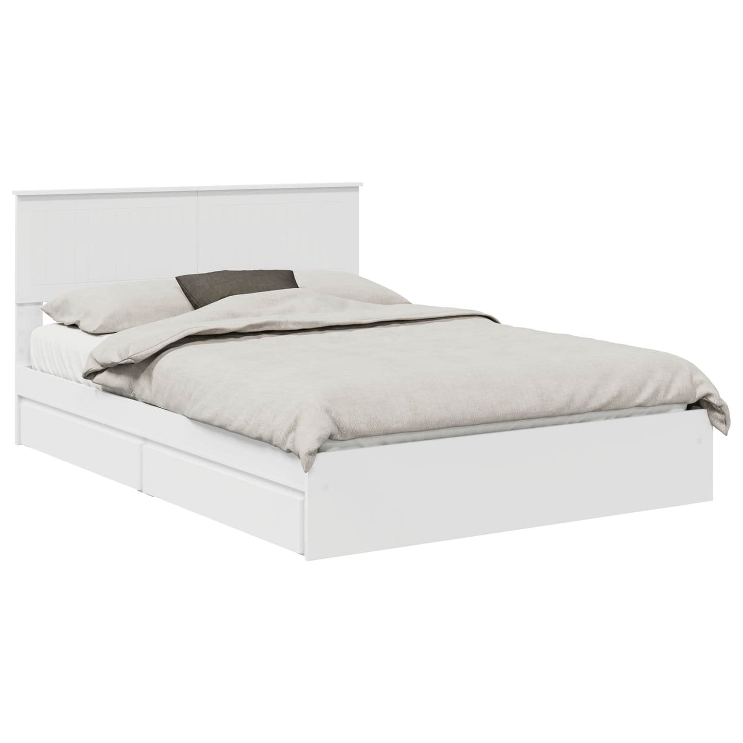 Letto con Contenitore Bianco 140 x 190 cm Legno multistrato | homemem39