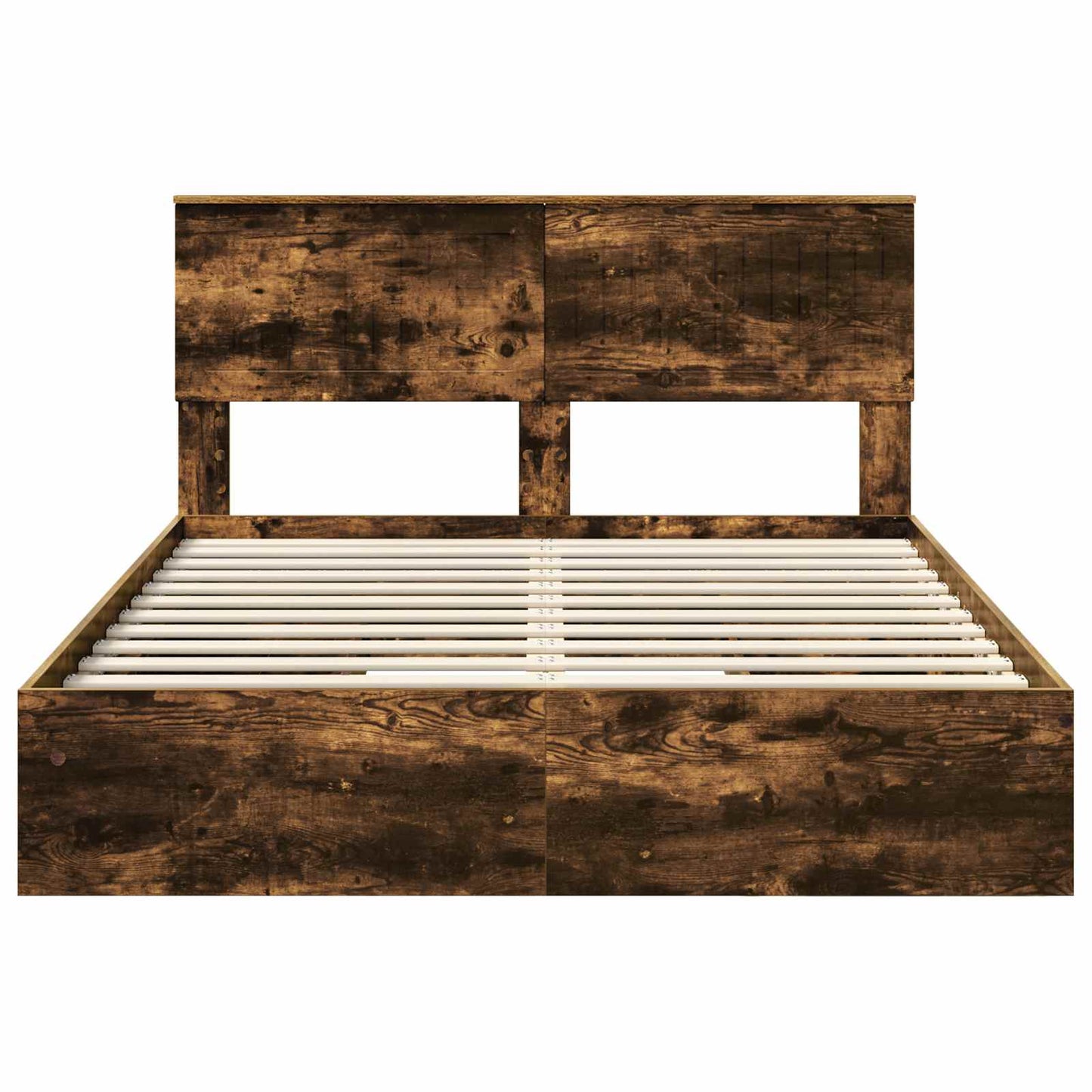 Letto con Contenitore con testiera Rovere fumé 135 x 190 cm | homemem39