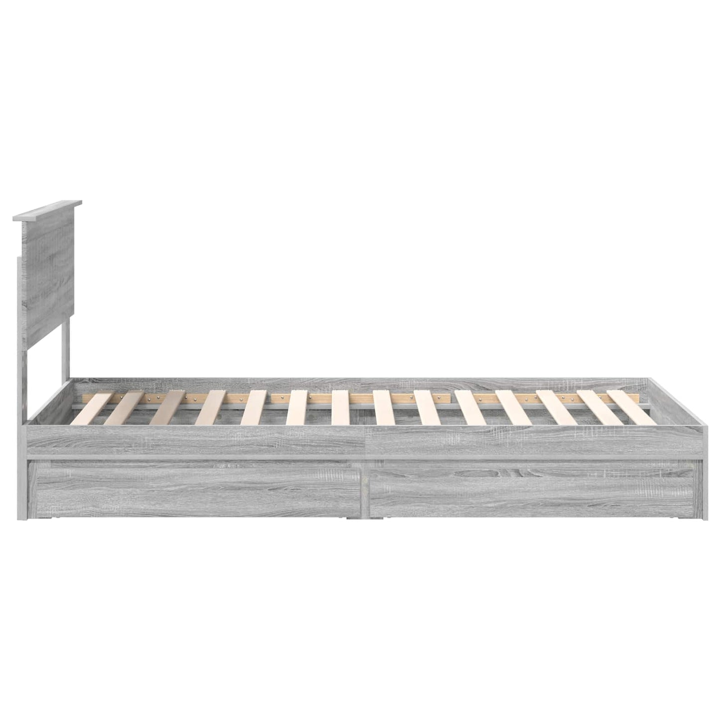Letto con Contenitore con testiera Grigio Sonoma 100 x 200 cm | homemem39