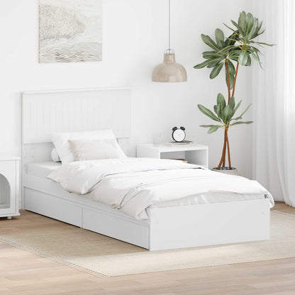 Letto con Contenitore Bianco 90 x 200 cm Legno multistrato | homemem39