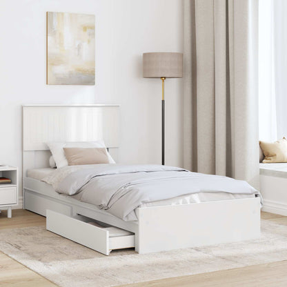 Letto con Contenitore Bianco 90 x 200 cm Legno multistrato | homemem39