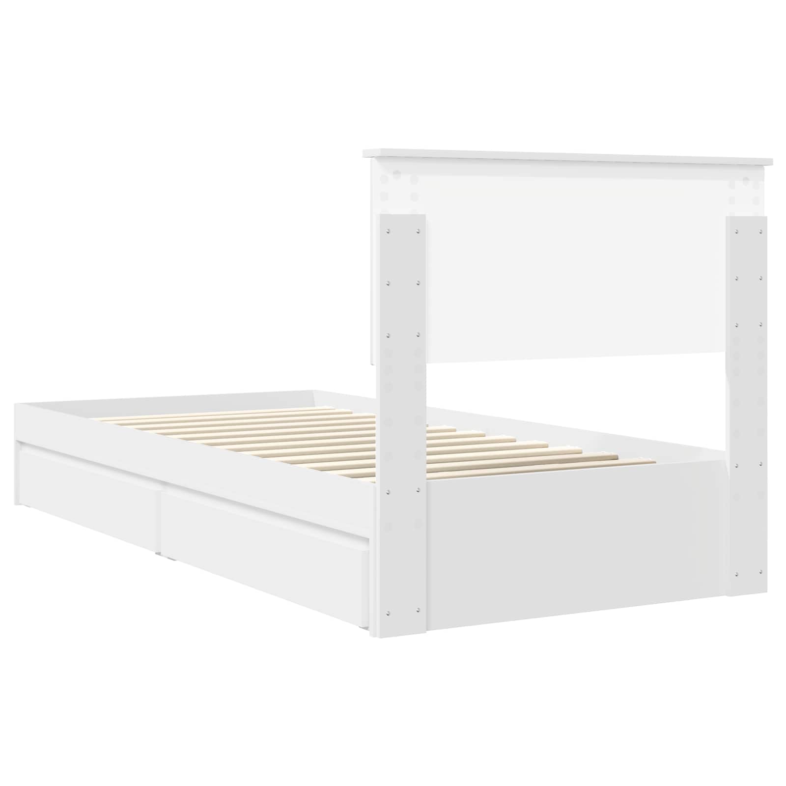 Letto con Contenitore Bianco 90 x 200 cm Legno multistrato | homemem39