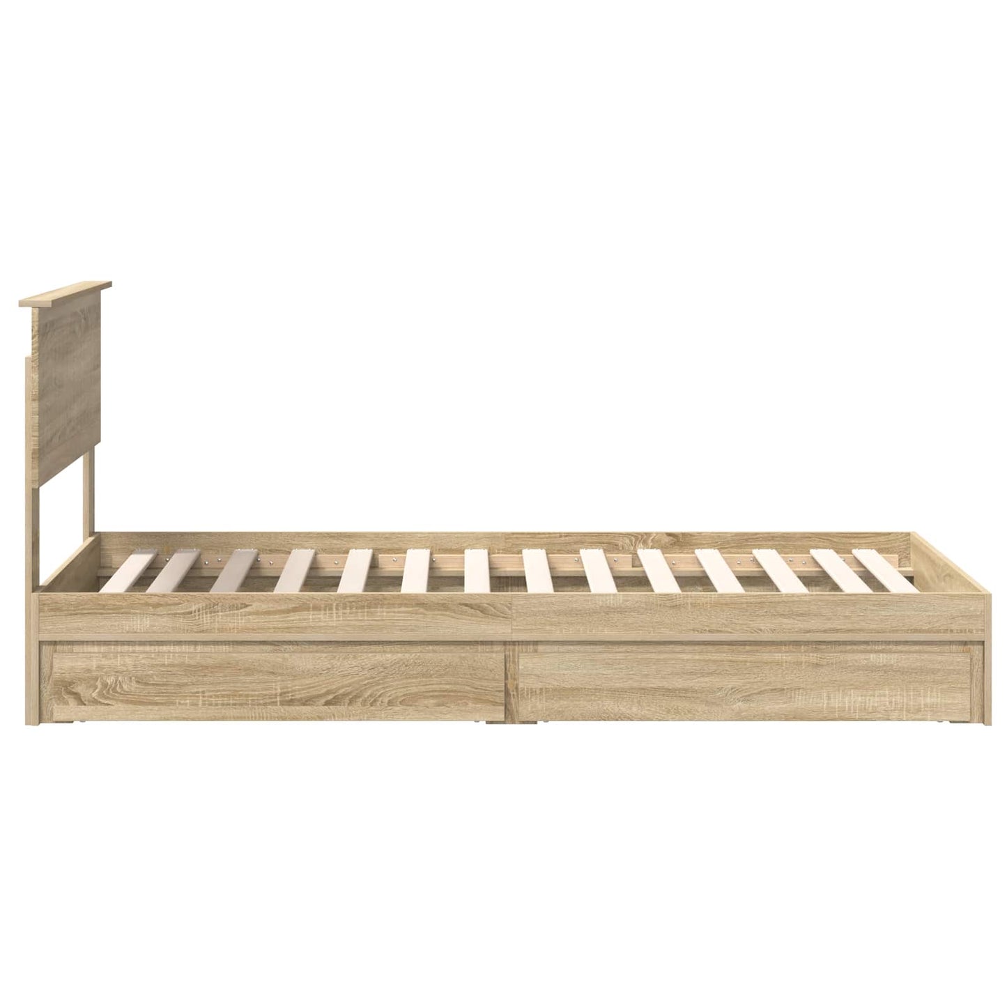 Letto con Contenitore con testiera Rovere Sonoma 90 x 200 cm