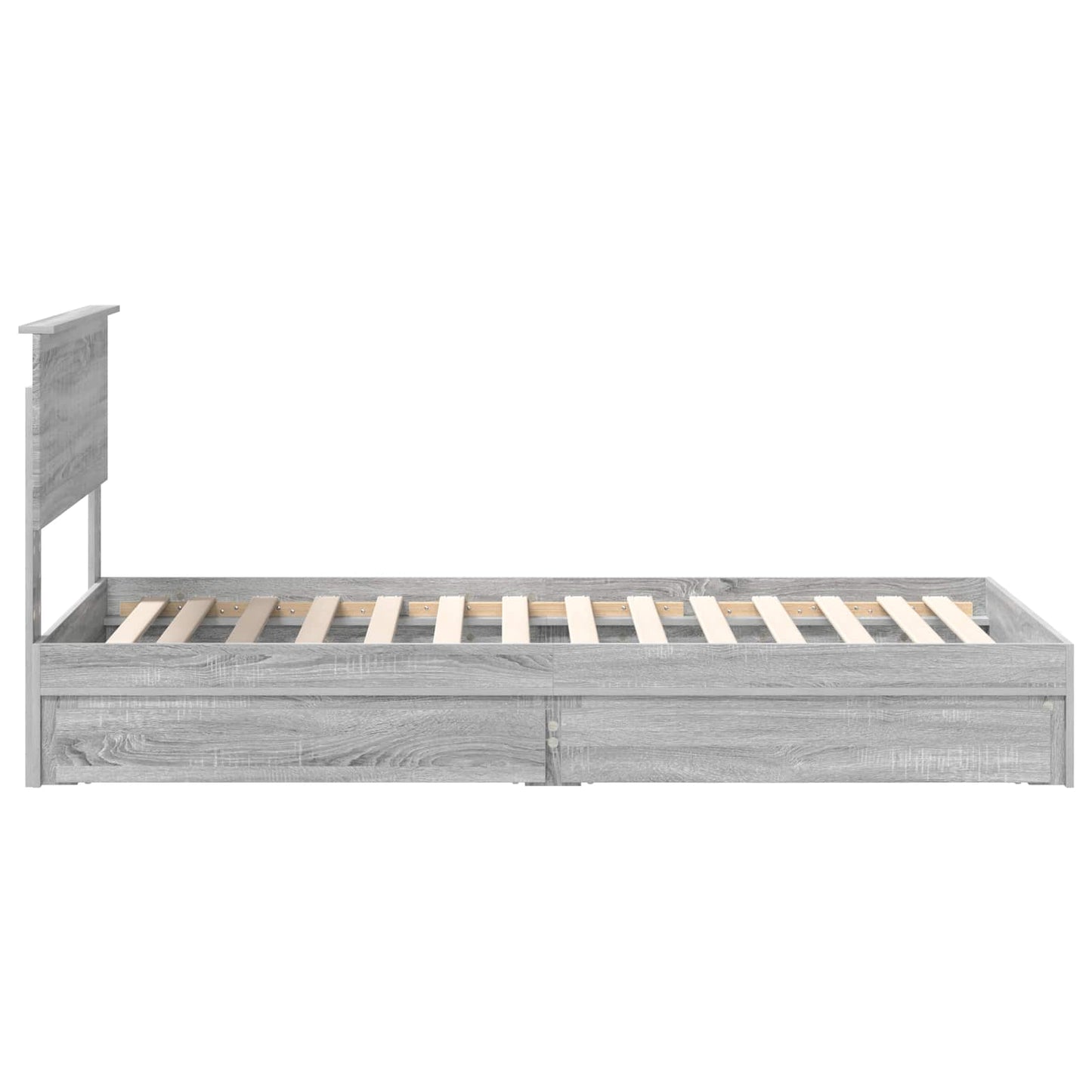 Letto con Contenitore con testiera Grigio Sonoma 90 x 200 cm | homemem39