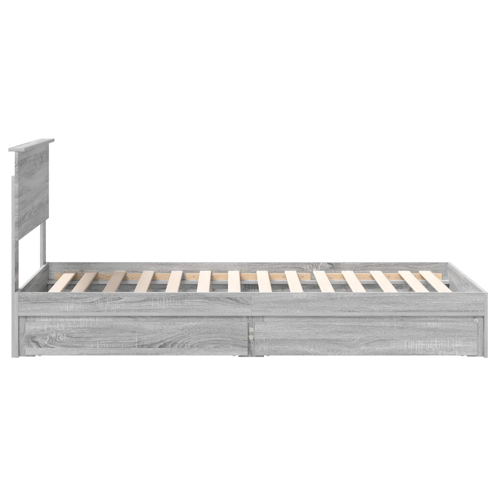 Letto con Contenitore con testiera Grigio Sonoma 90 x 200 cm | homemem39