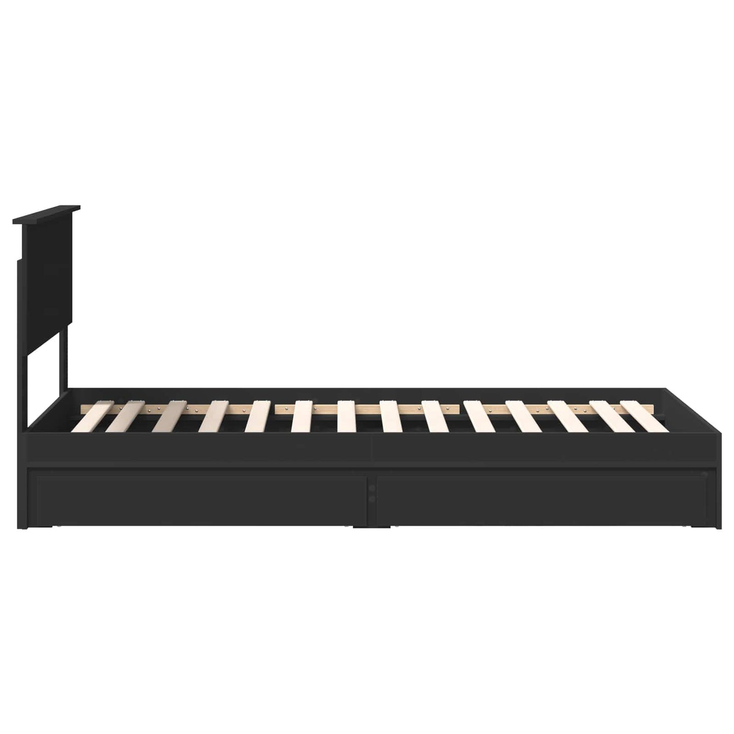 Letto con Contenitore Nero 90 x 190 cm Legno multistrato | homemem39