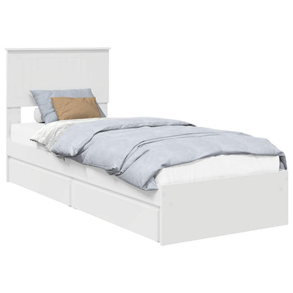 Letto con Contenitore Bianco 75 x 190 cm Legno multistrato | homemem39