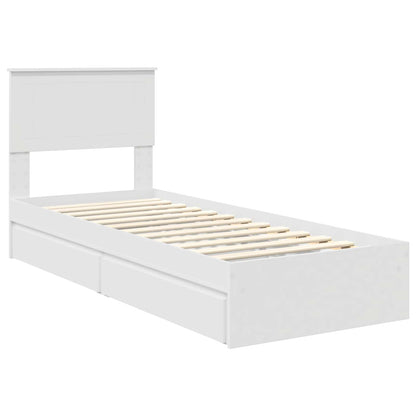 Letto con Contenitore Bianco 75 x 190 cm Legno multistrato | homemem39