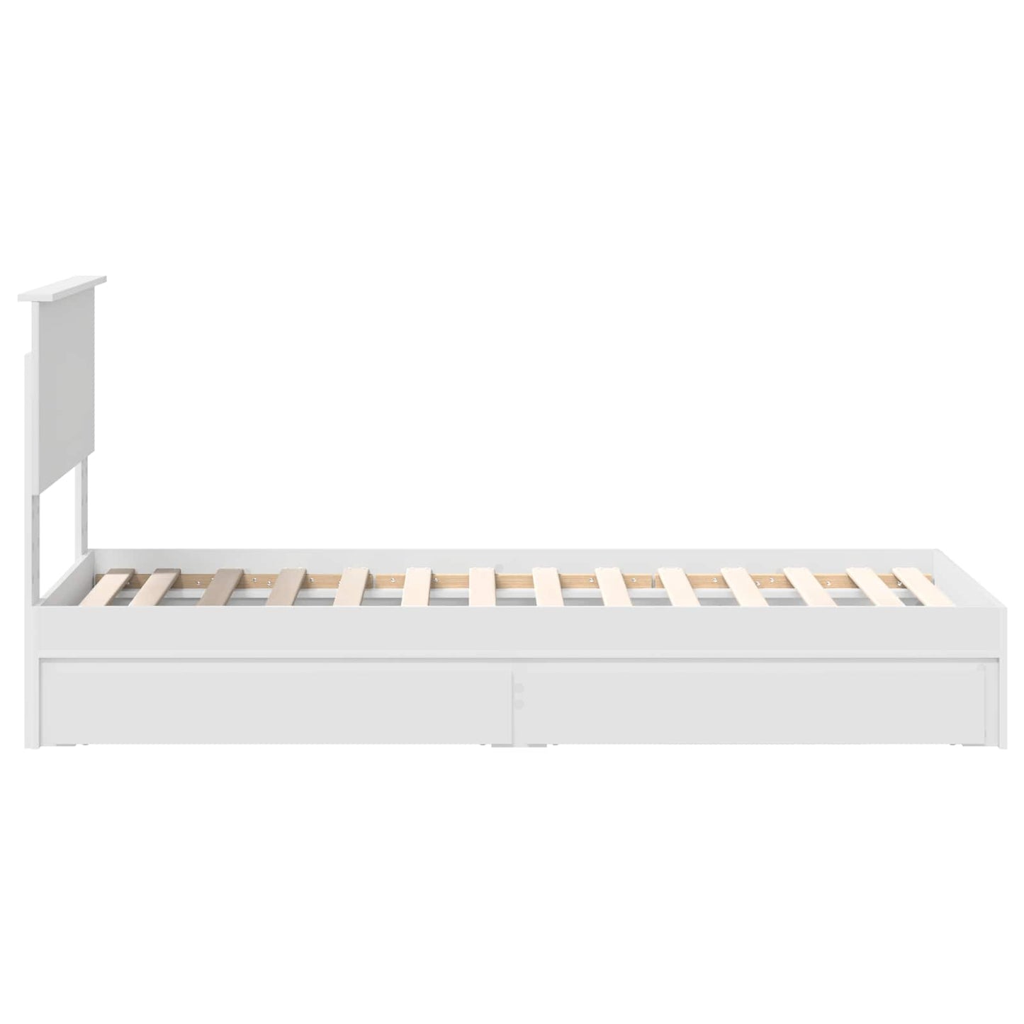 Letto con Contenitore Bianco 75 x 190 cm Legno multistrato | homemem39