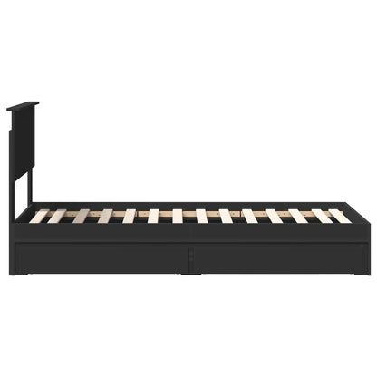Letto con Contenitore Nero 75 x 190 cm Legno multistrato | homemem39
