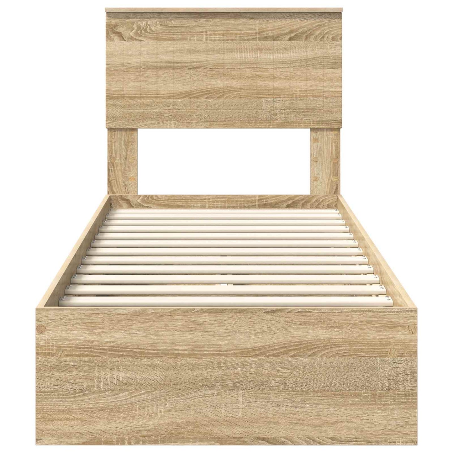 Letto con Contenitore con testiera Rovere Sonoma 75 x 190 cm | homemem39