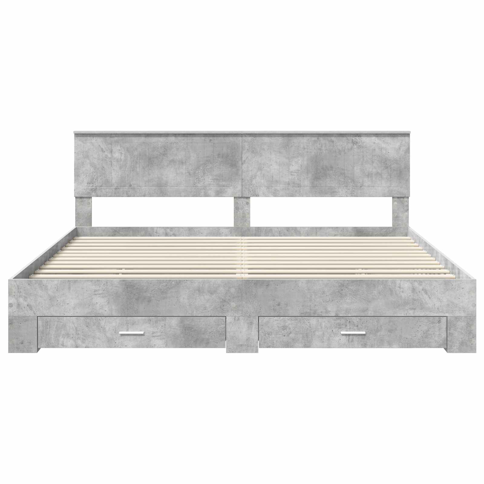 Struttura del letto con cassetto Grigio Cemento 200 x 200 cm | homemem39