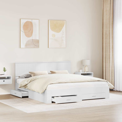 Struttura del letto Bianco 180 x 200 cm Legno ingegnerizzato | homemem39