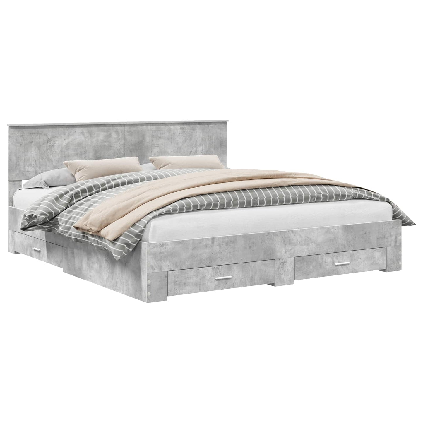 Struttura del letto con cassetto Grigio Cemento 180 x 200 cm | homemem39