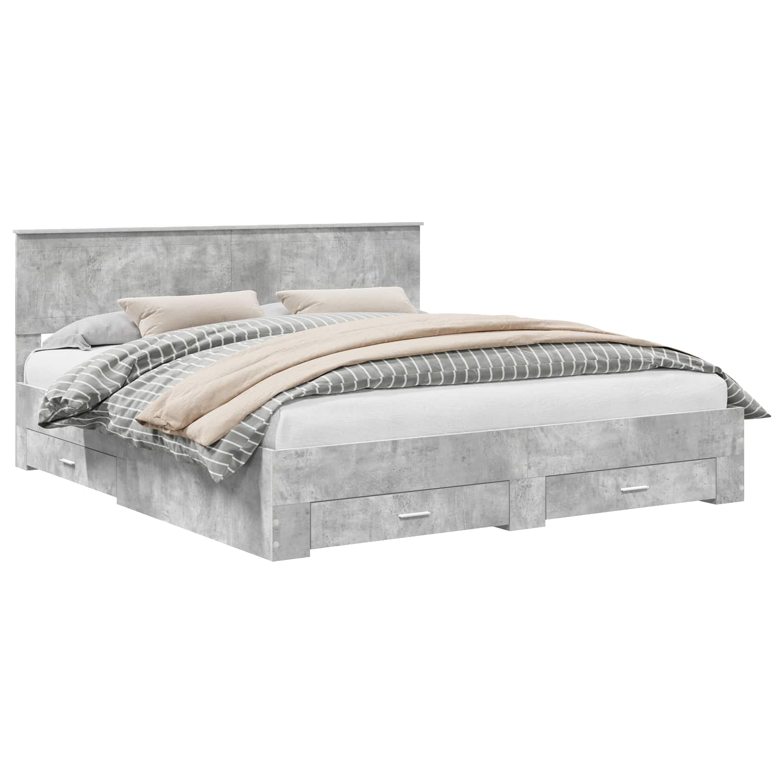 Struttura del letto con cassetto Grigio Cemento 180 x 200 cm | homemem39