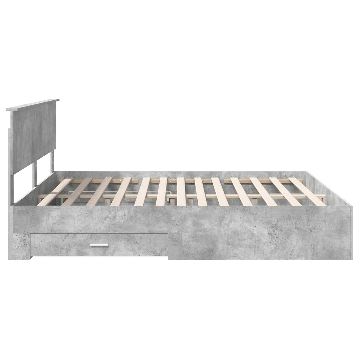 Struttura del letto con cassetto Grigio Cemento 180 x 200 cm | homemem39