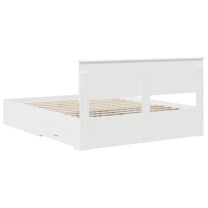 Struttura del letto Bianco 160 x 200 cm Legno ingegnerizzato | homemem39