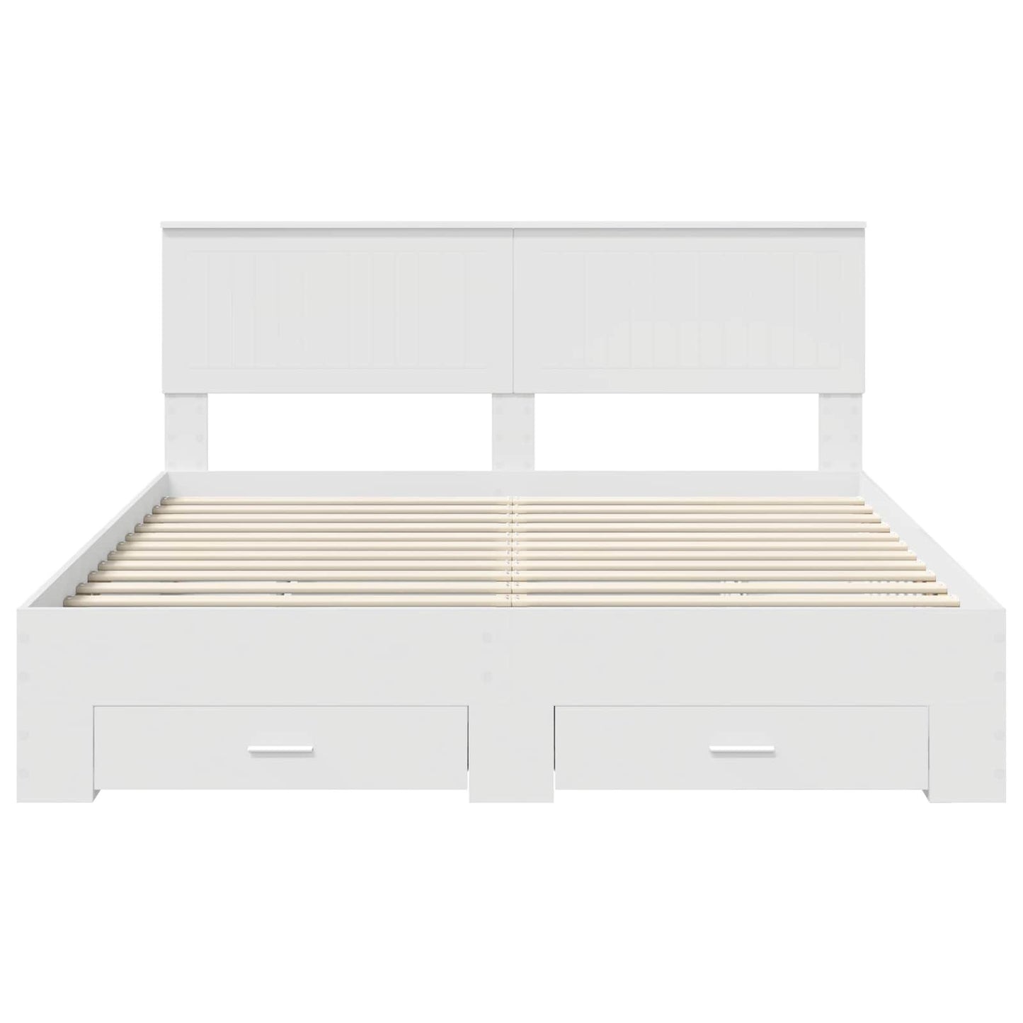 Struttura del letto Bianco 160 x 200 cm Legno ingegnerizzato | homemem39