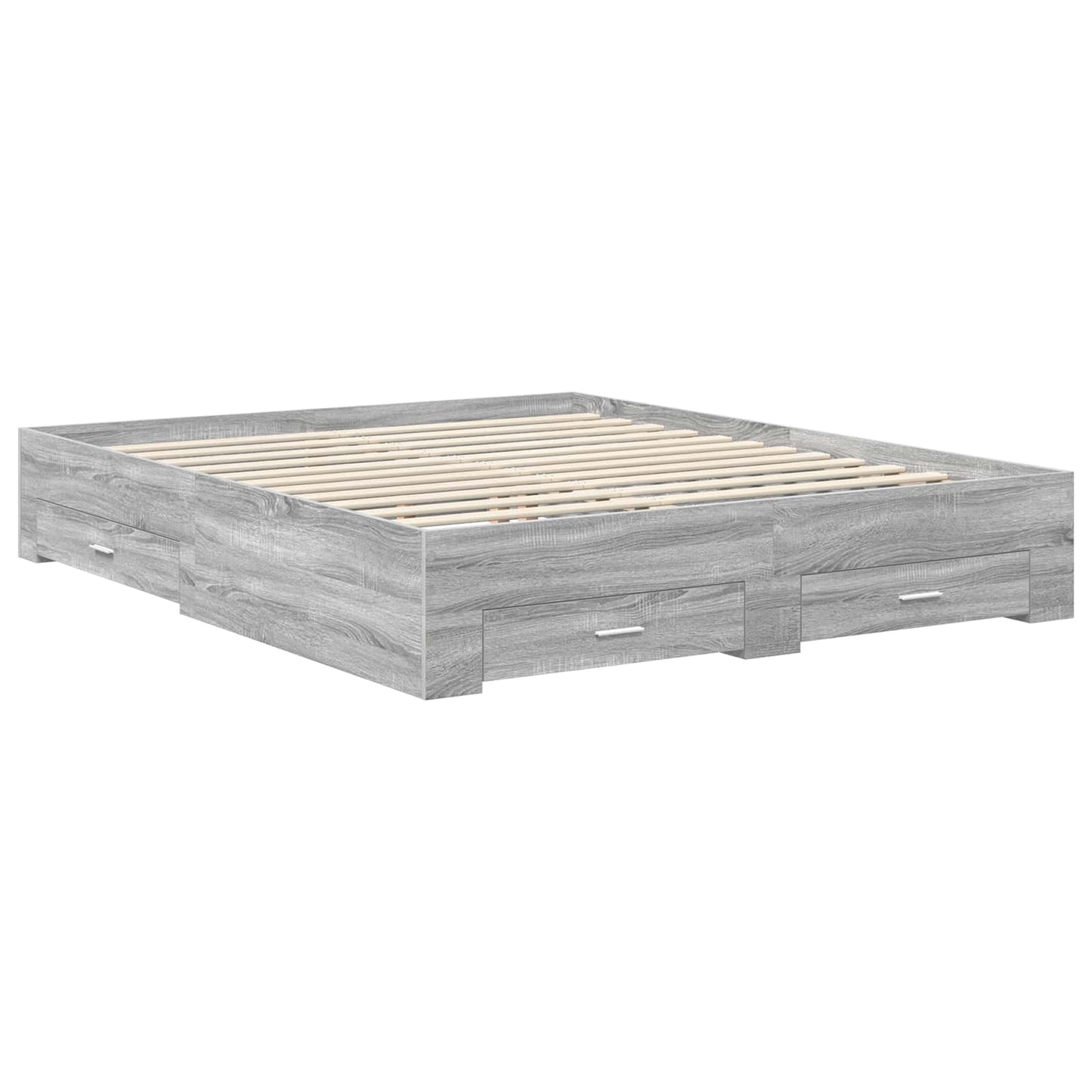 Struttura del letto con cassetto Sonoma grigio 160 x 200 cm | homemem39