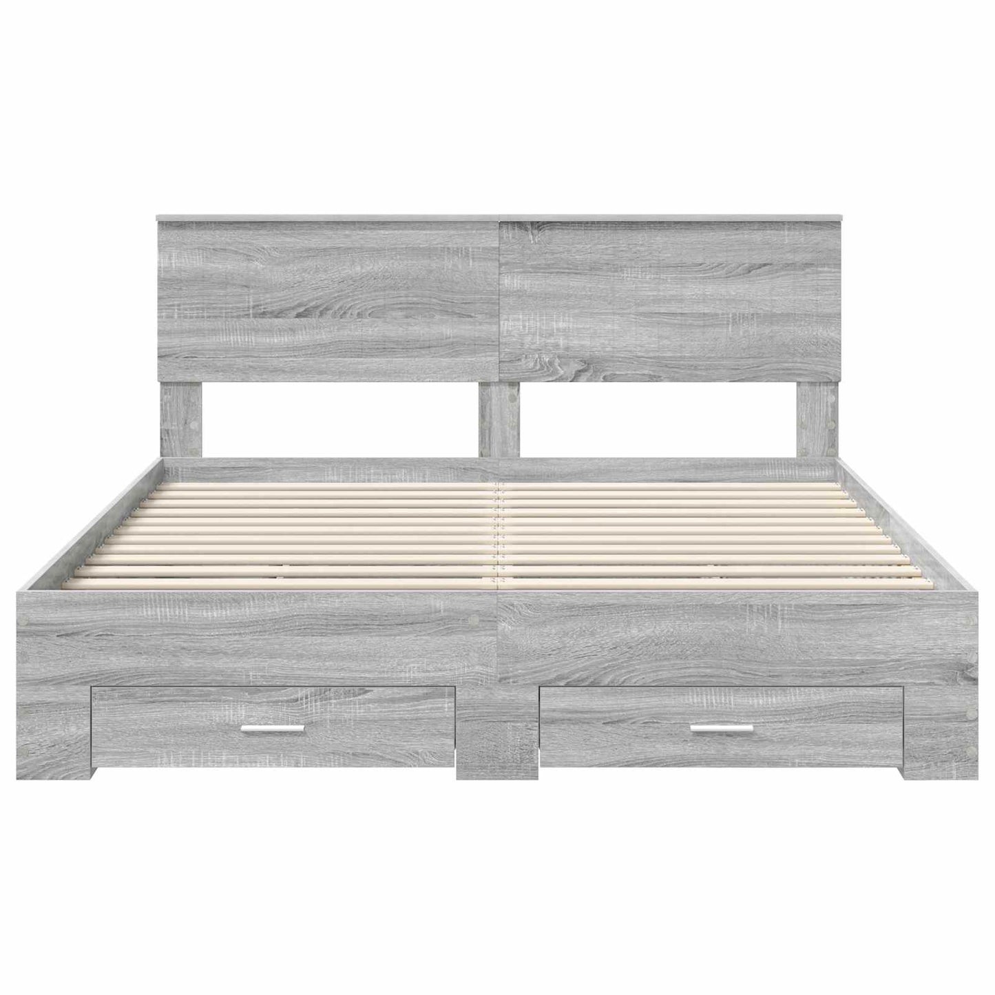 Struttura del letto con cassetto Sonoma grigio 160 x 200 cm | homemem39