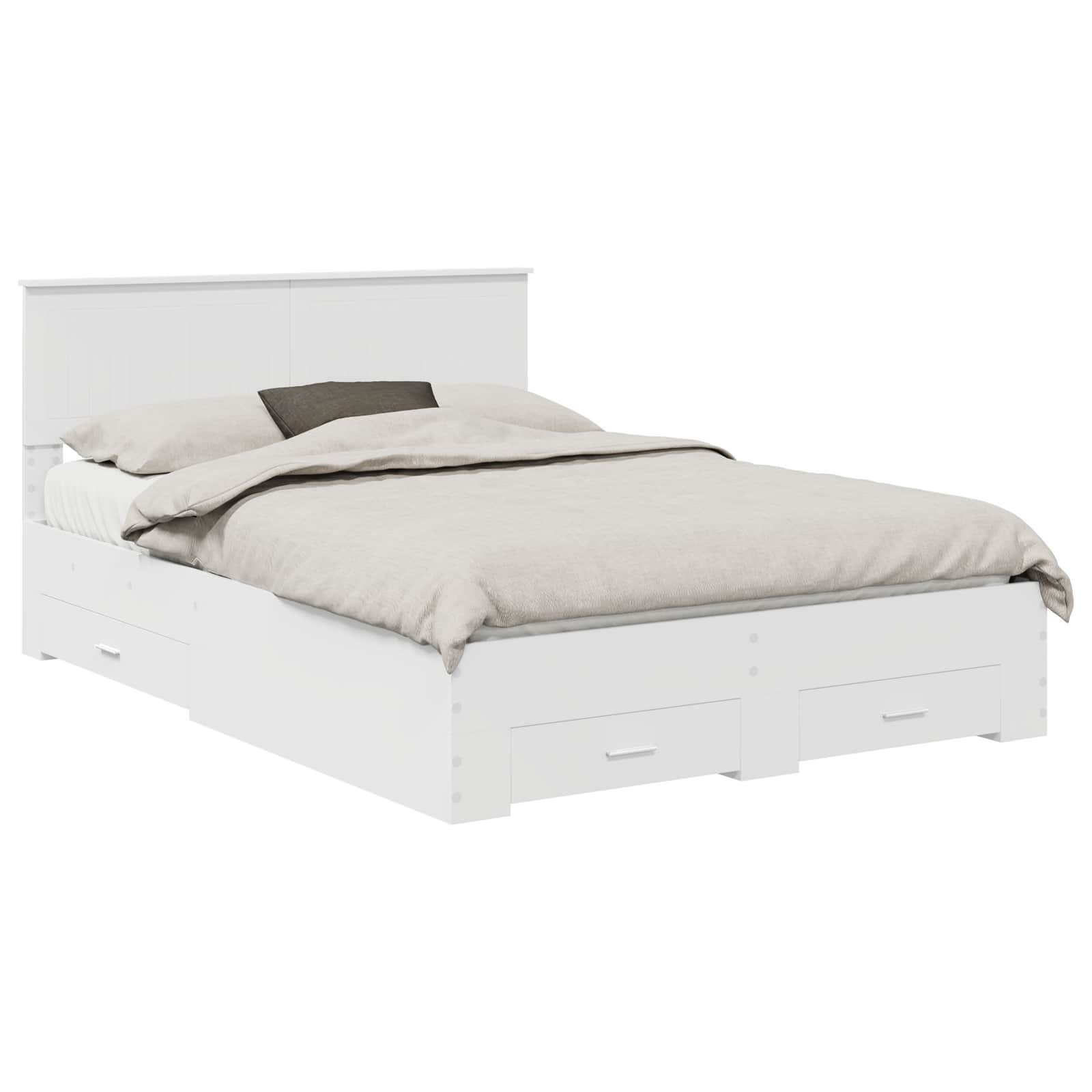 Struttura del letto Bianco 140 x 200 cm Legno ingegnerizzato | homemem39