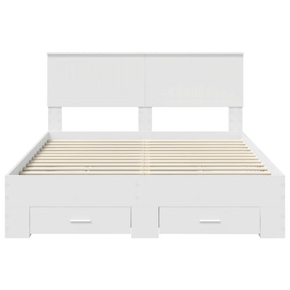 Struttura del letto Bianco 140 x 200 cm Legno ingegnerizzato | homemem39