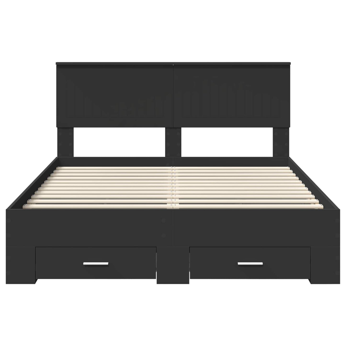 Struttura del letto Nero 140 x 200 cm Legno multistrato