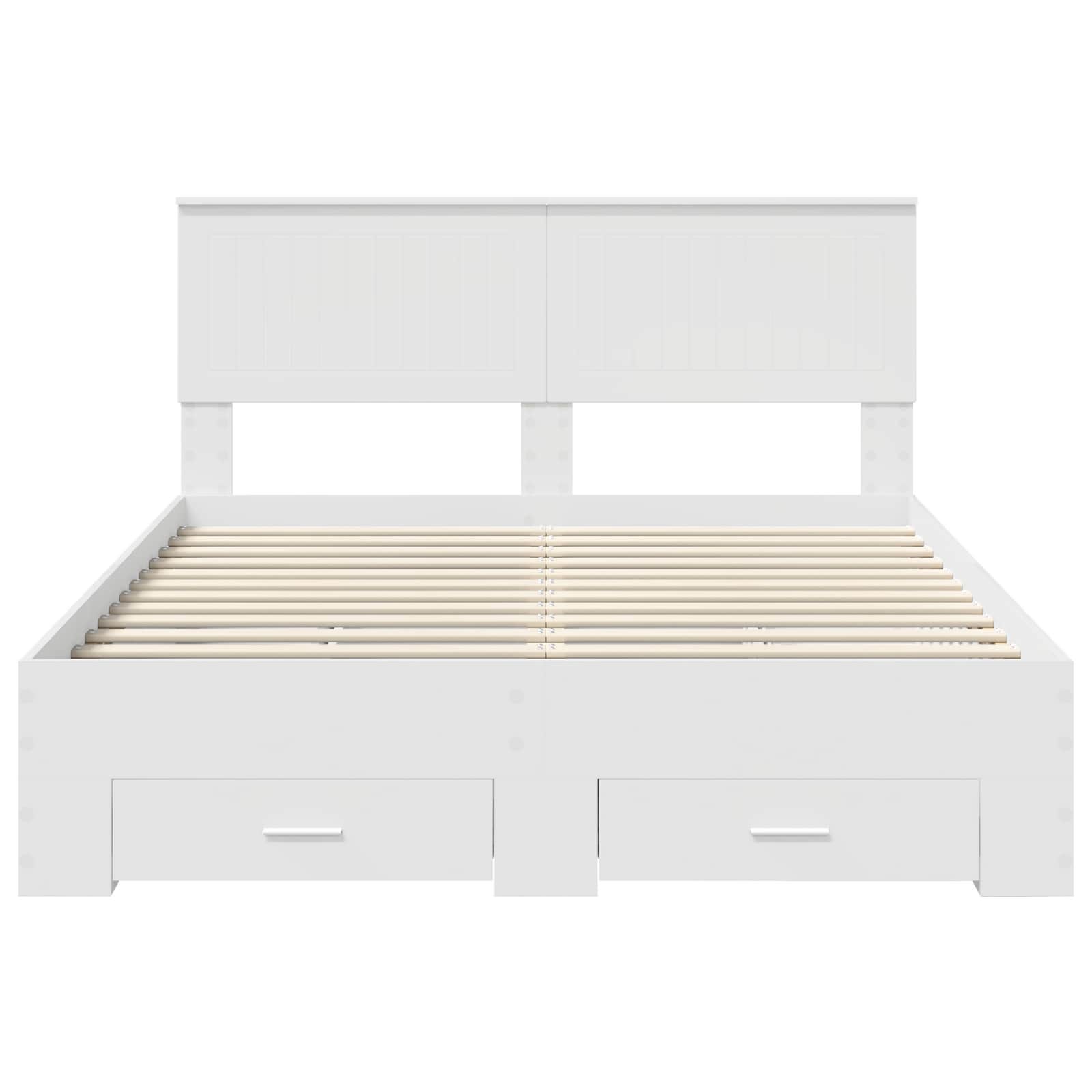 Struttura del letto Bianco 140 x 190 cm Legno ingegnerizzato | homemem39