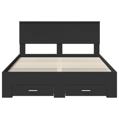 Struttura del letto Nero 140 x 190 cm Legno multistrato