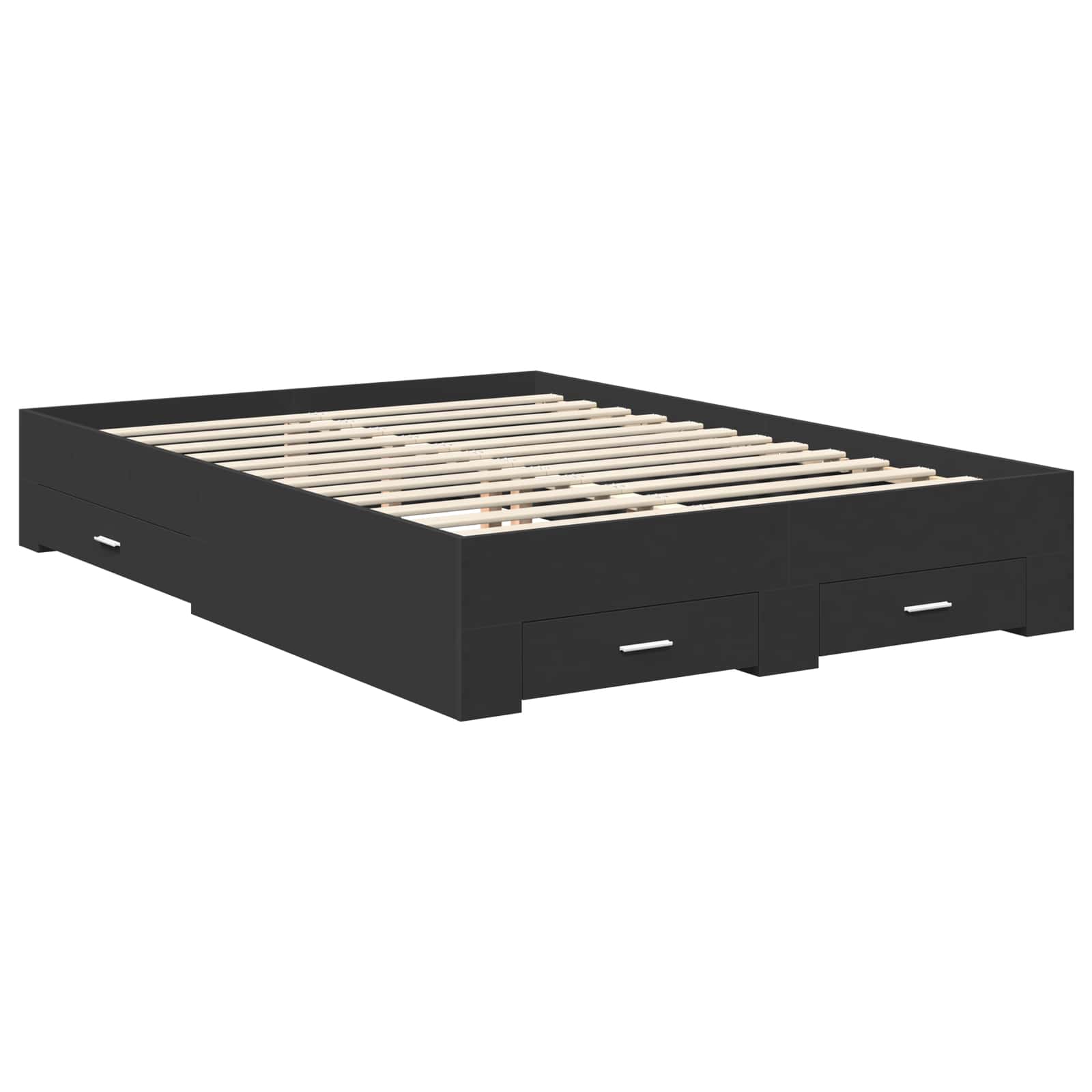 Struttura del letto Nero 135 x 190 cm Legno ingegnerizzato | homemem39