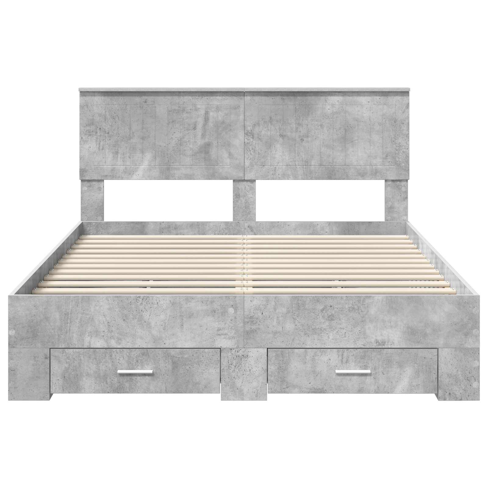 Struttura del letto con cassetto Grigio Cemento 135 x 190 cm | homemem39