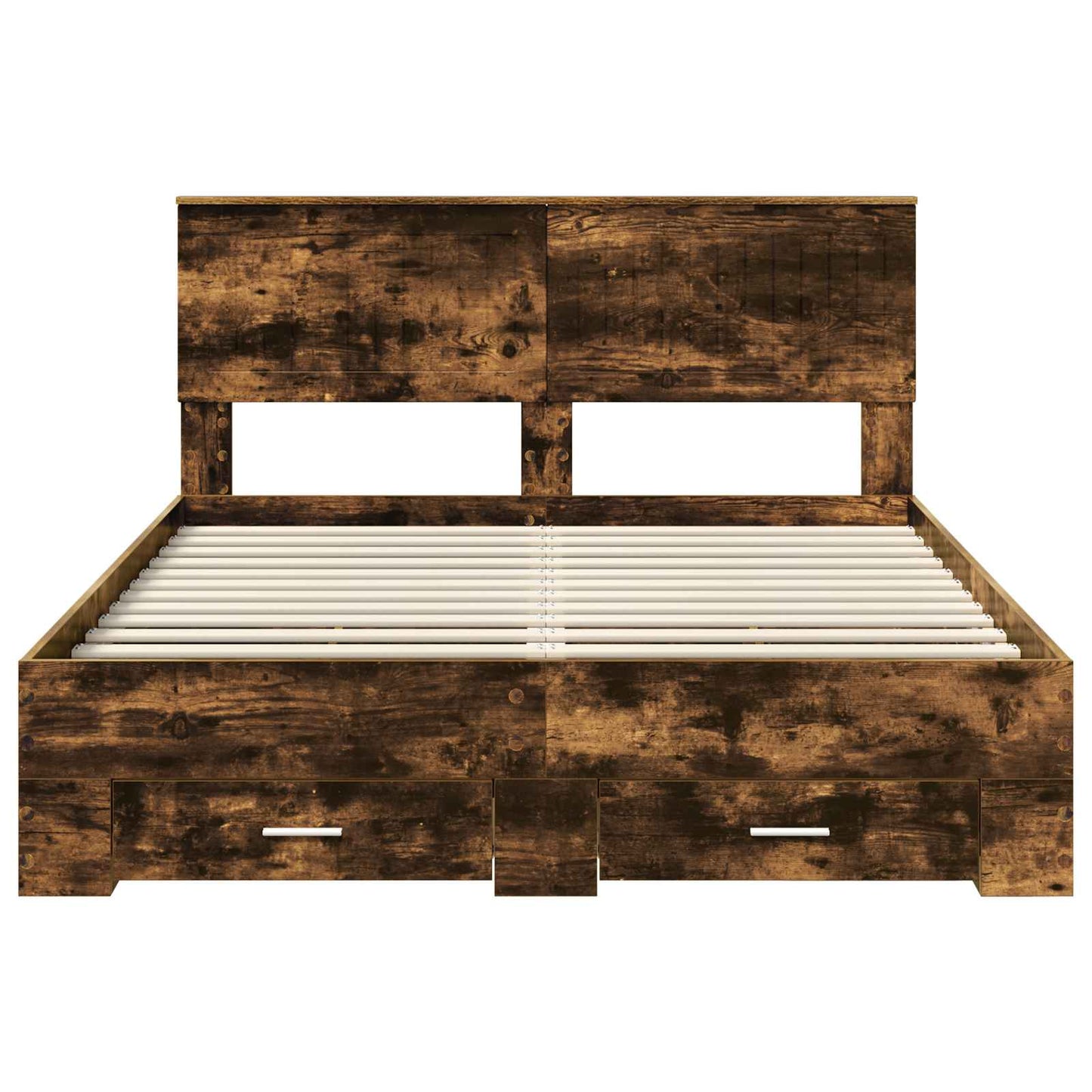 Struttura del letto con cassetto Rovere Fumo 135 x 190 cm | homemem39