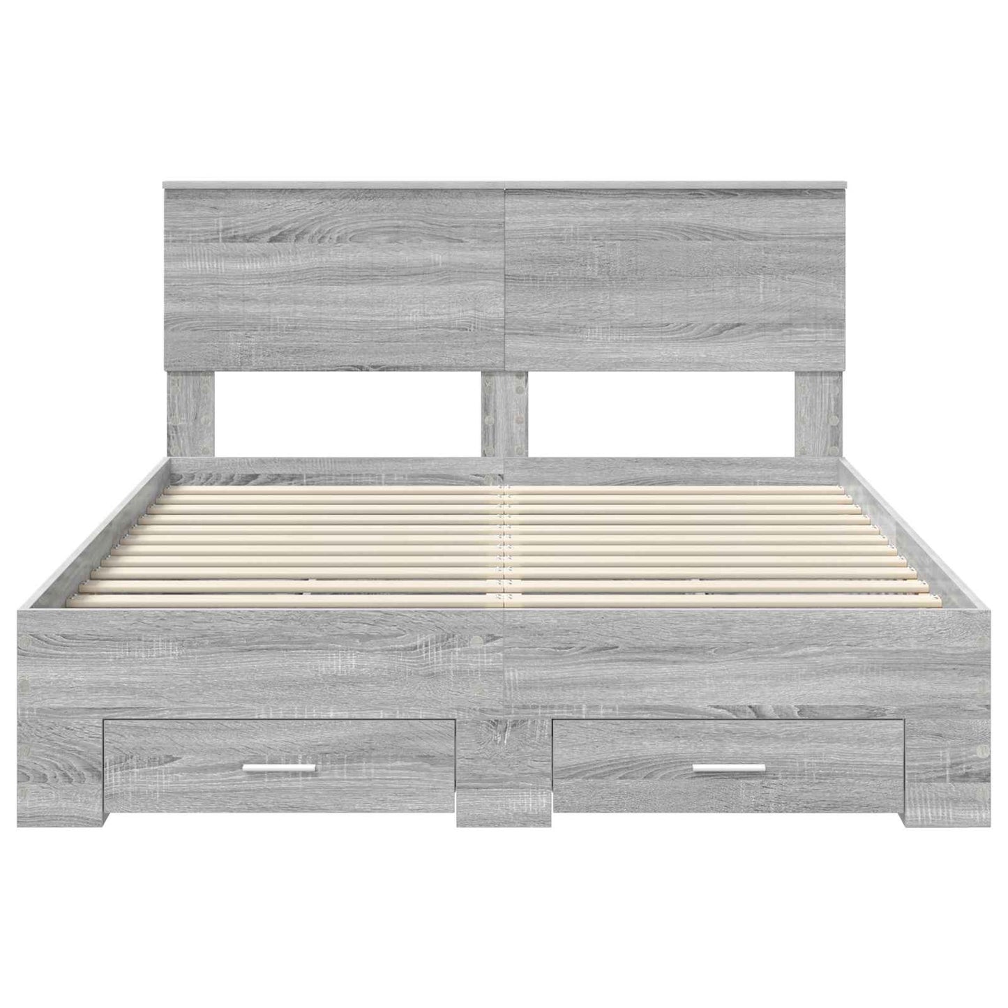 Struttura del letto con cassetto Sonoma grigio 135 x 190 cm | homemem39