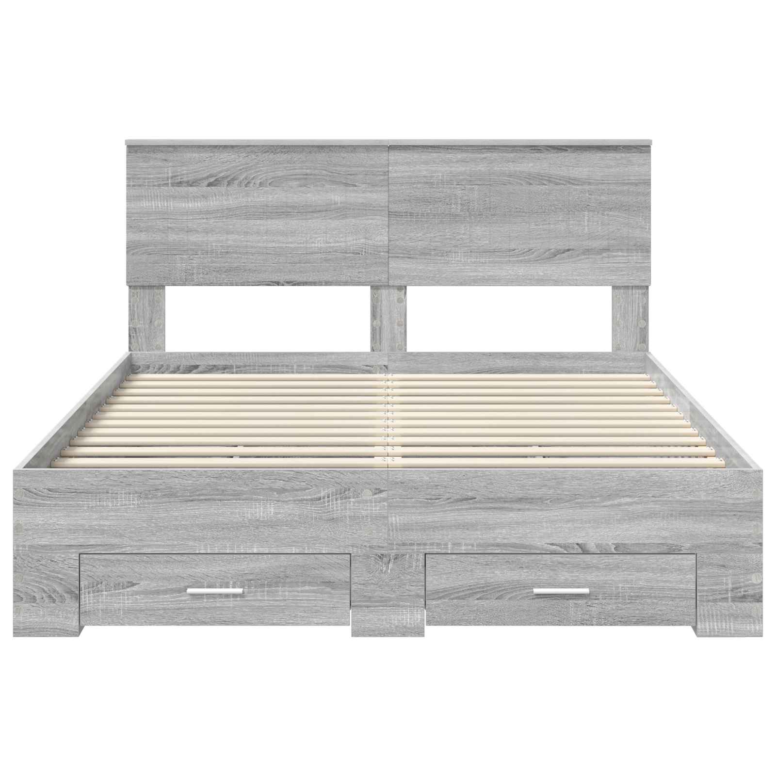 Struttura del letto con cassetto Sonoma grigio 135 x 190 cm | homemem39