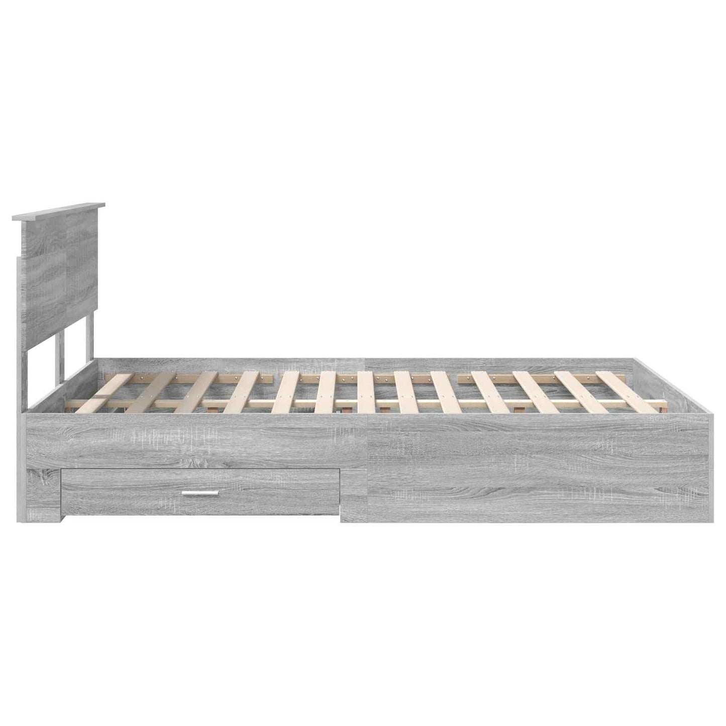 Struttura del letto con cassetto Sonoma grigio 135 x 190 cm | homemem39