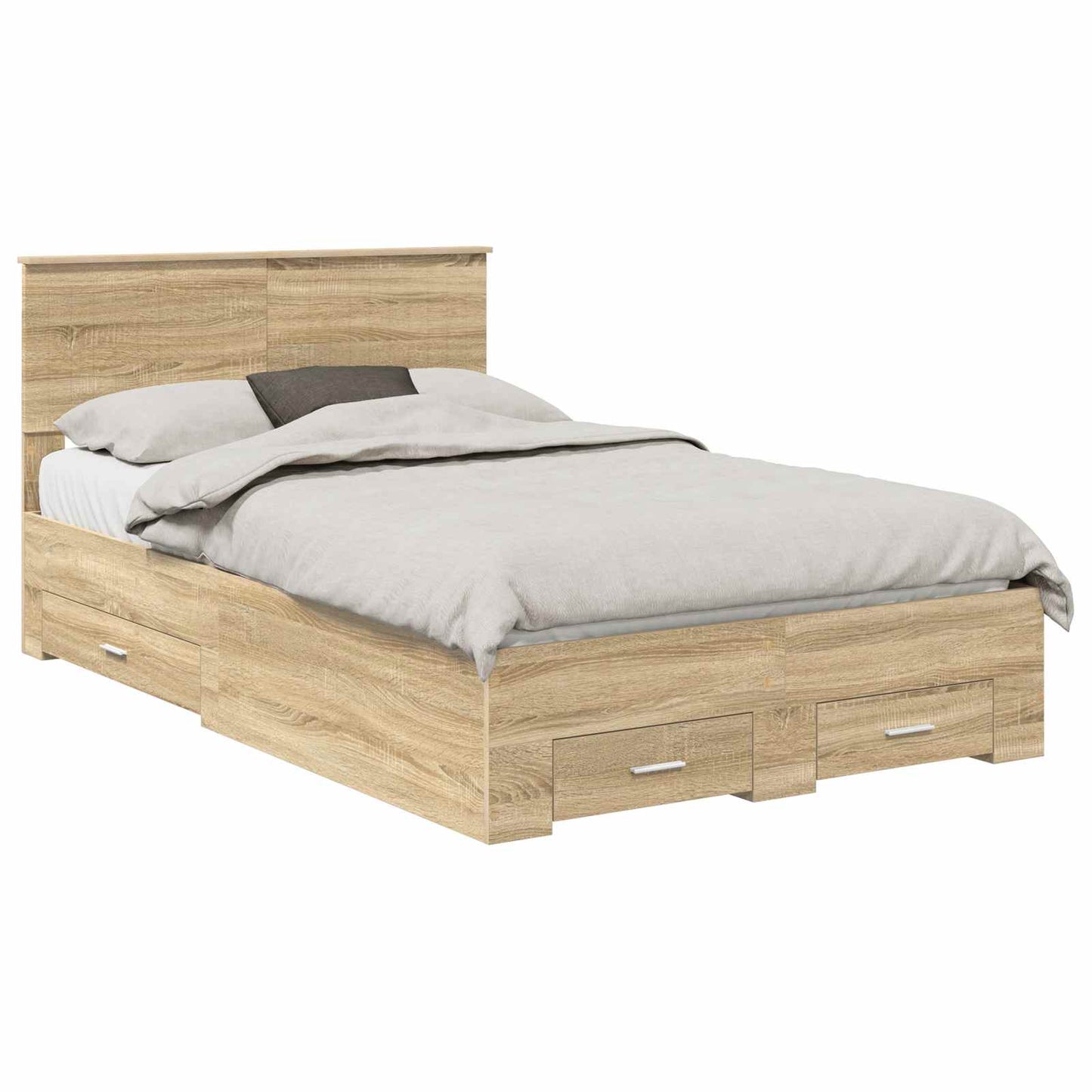 Struttura del letto con cassetto Rovere Sonoma 120 x 200 cm | homemem39