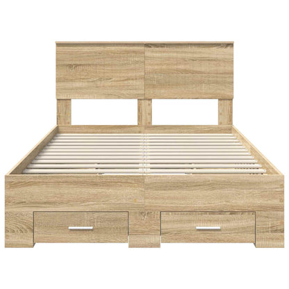 Struttura del letto con cassetto Rovere Sonoma 120 x 200 cm | homemem39