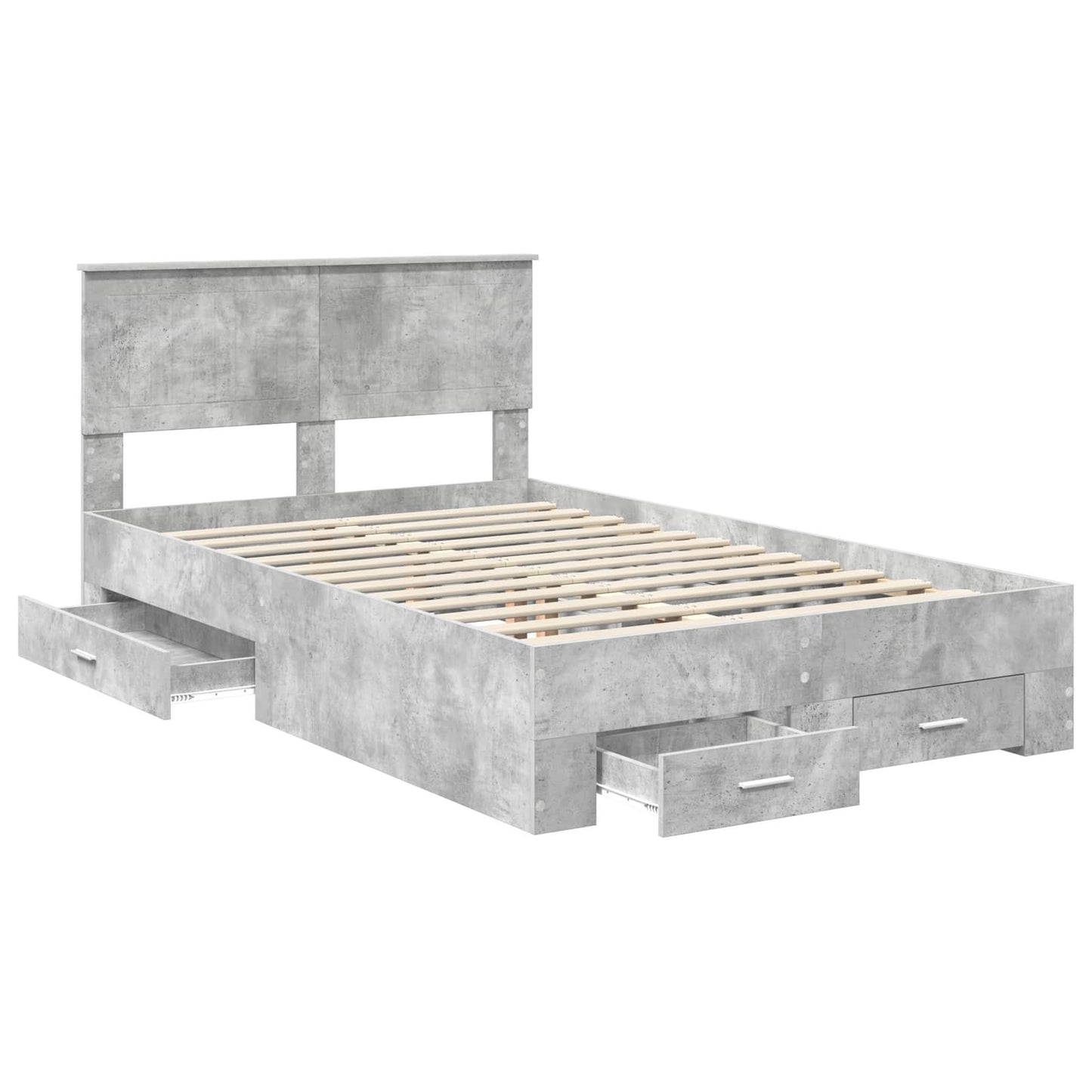Struttura del letto con cassetto Grigio Cemento 120 x 200 cm | homemem39